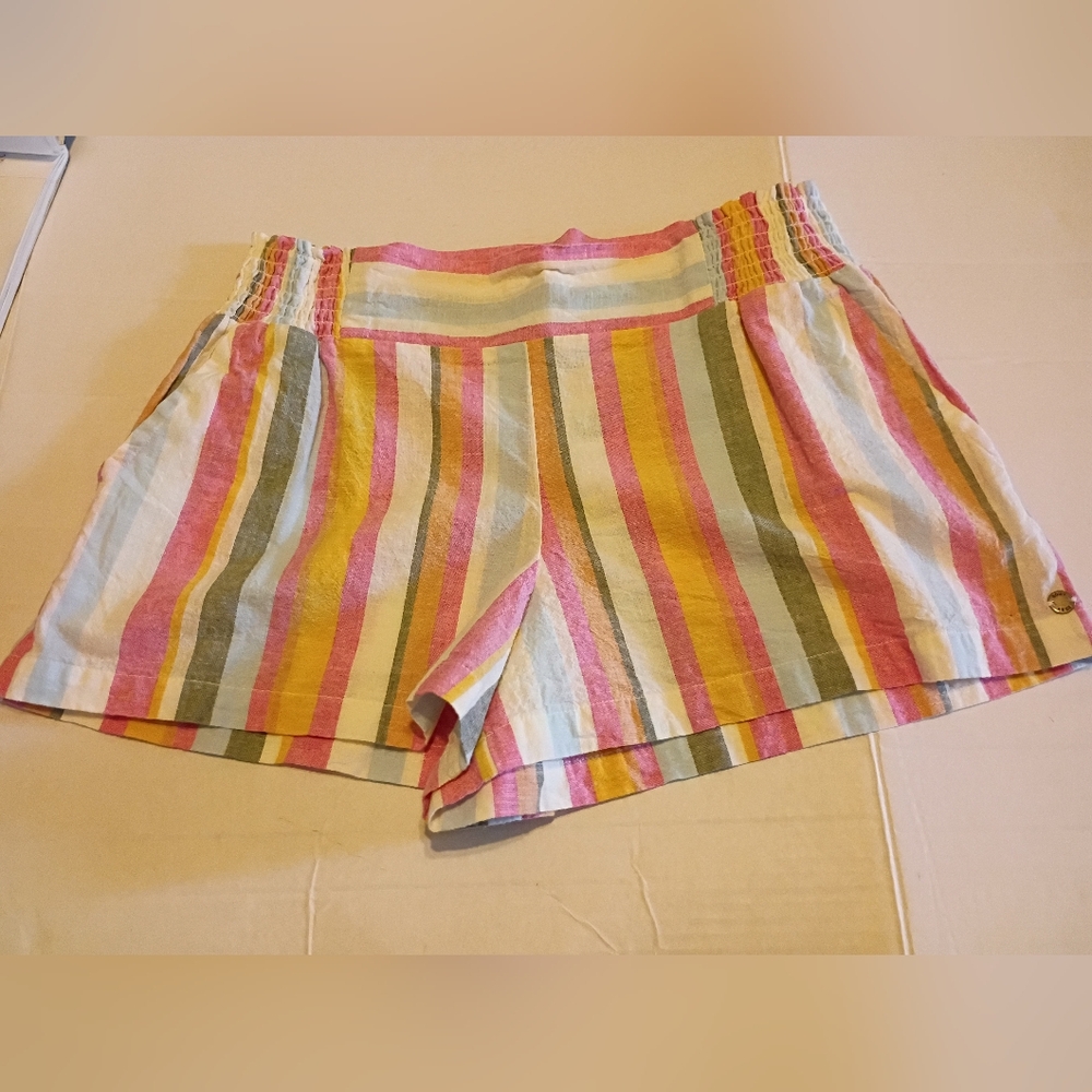 Roxy Women's Multicolor Striped Women's Shorts Sz‎ M NWT